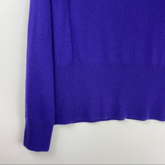 Prive Cashmere Purple Button Front Cardigan Sweater Sz Large - Picture 10 of 13